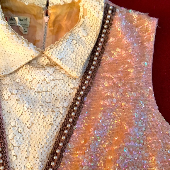 Vintage wool knit with sequence - Picture 1 of 5